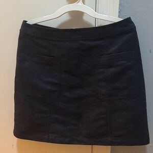 Suede Black Women's Skirt